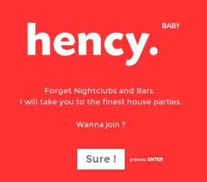 Website Hency. © 2015 hency.com