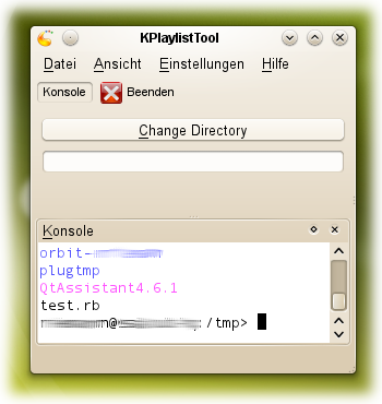 GUI integrating KDE libkonsolepart