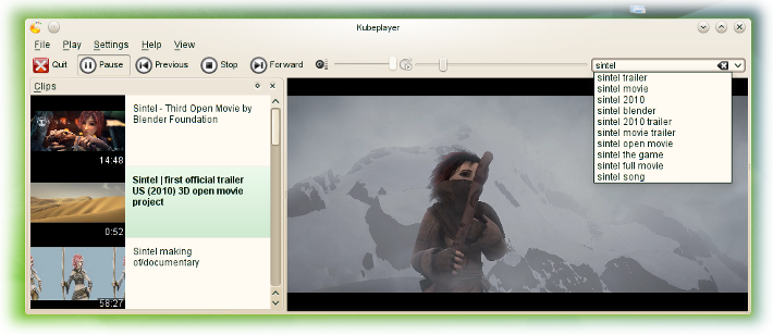 Screenshot of Kubeplayer